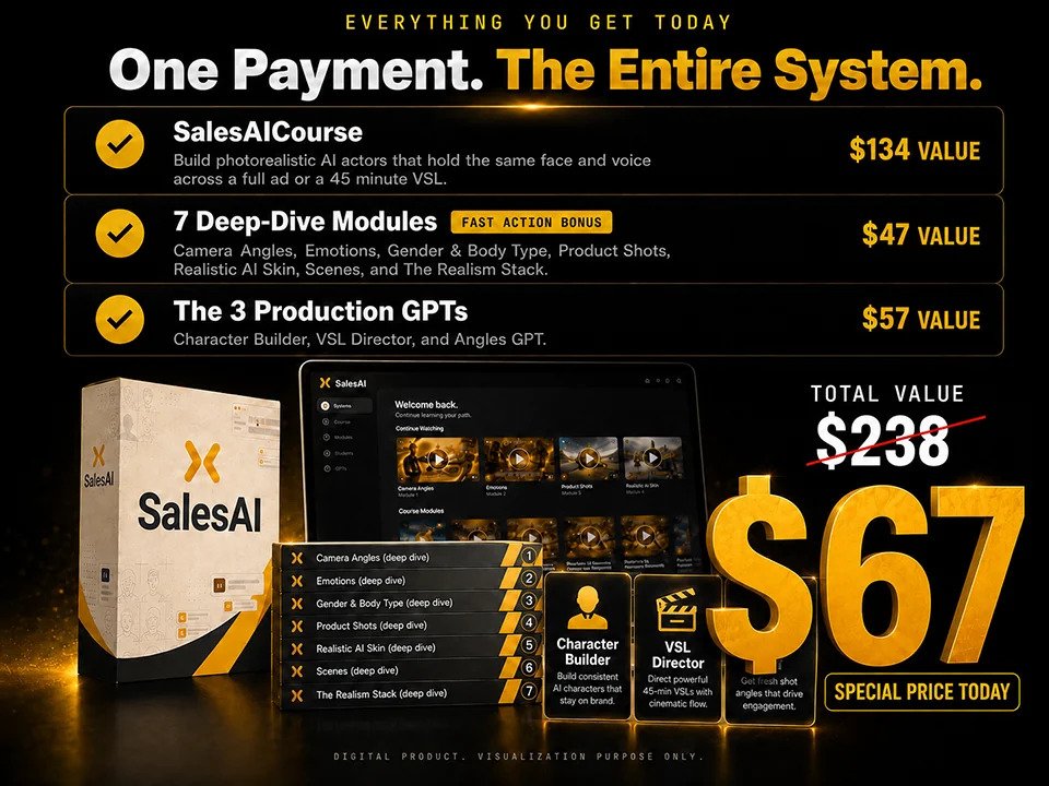 Sales AI Course – Everything included in the offer stack